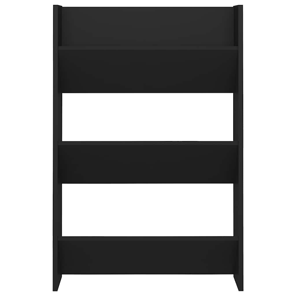 Væghængte Skoreoler 2 Stk. 60x18x90 Cm Konstrueret Træ Sort - Billede 6