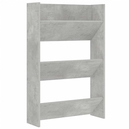 Væghængte Skoskabe 2 Stk. 60x18x90 Cm Spånplade Betongrå - Billede 5