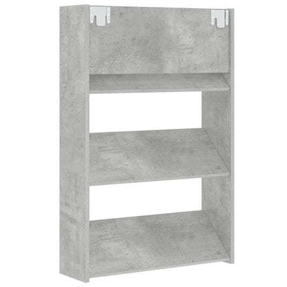 Væghængte Skoskabe 2 Stk. 60x18x90 Cm Spånplade Betongrå - Billede 8