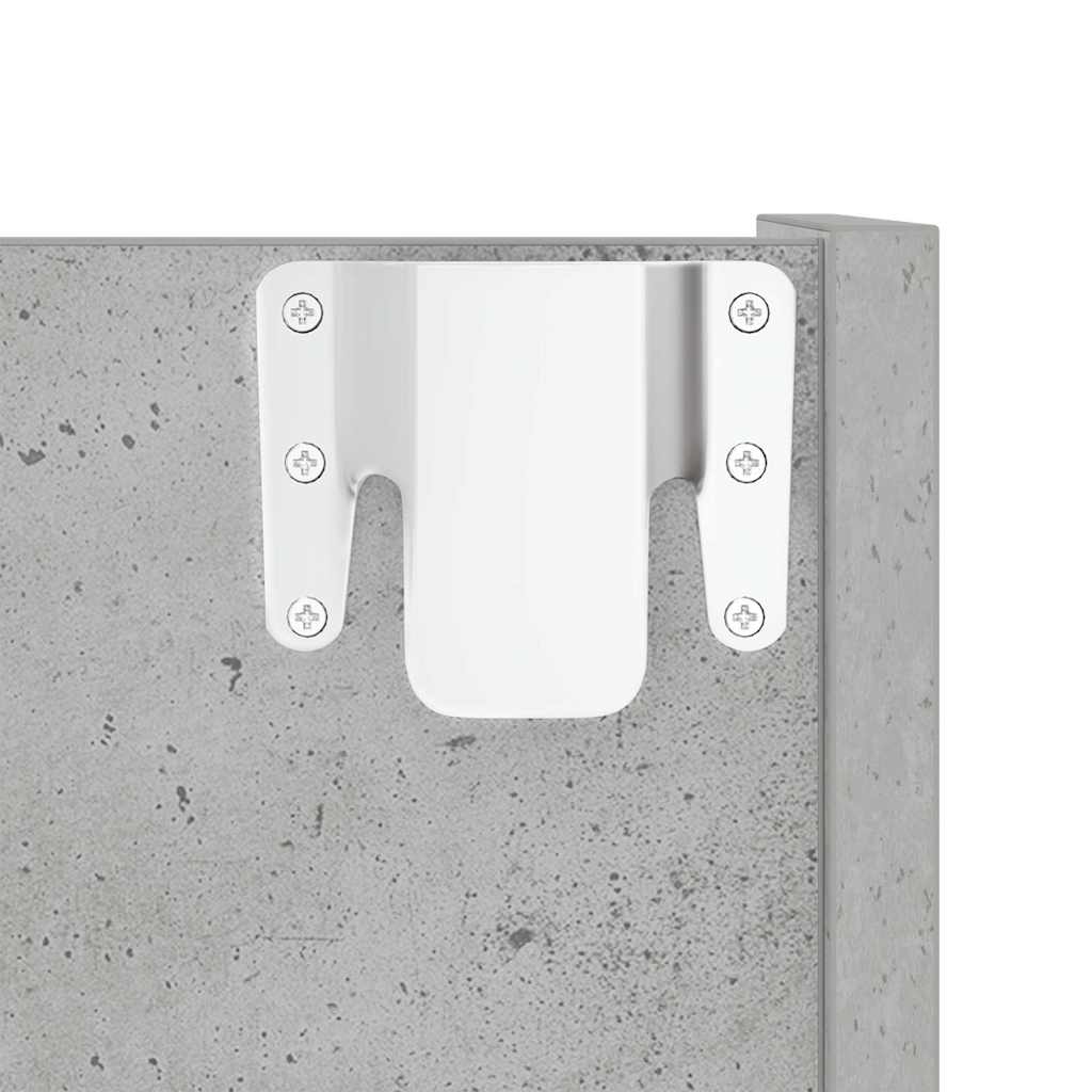 Væghængte Skoskabe 2 Stk. 60x18x90 Cm Spånplade Betongrå - Billede 9