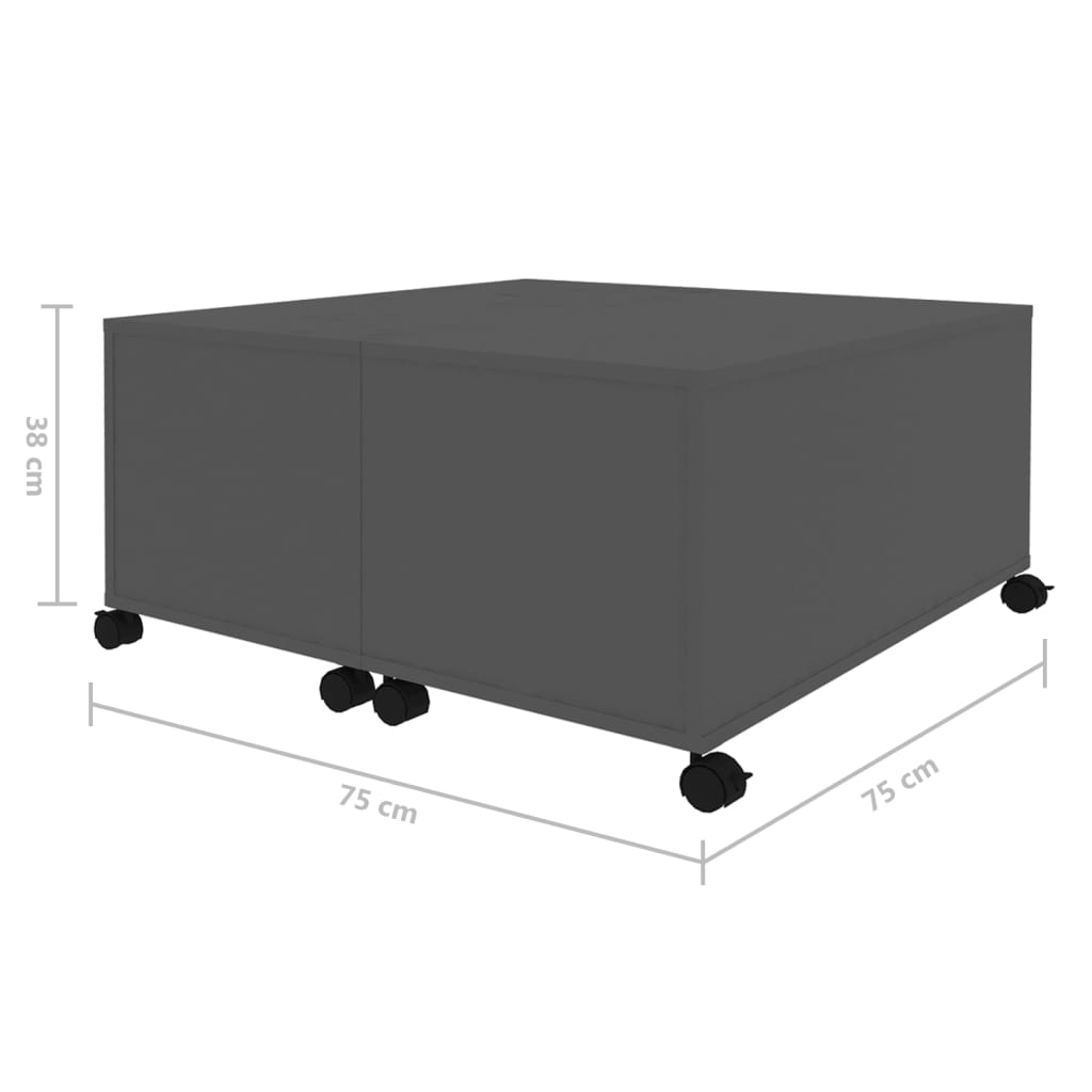 Sofabord 75X75X38 Cm Konstrueret Træ
