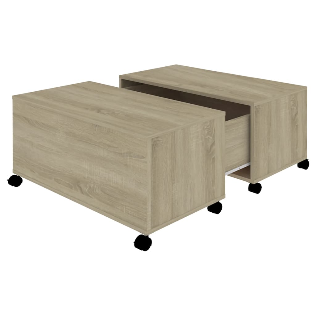 Sofabord 75X75X38 Cm Konstrueret Træ