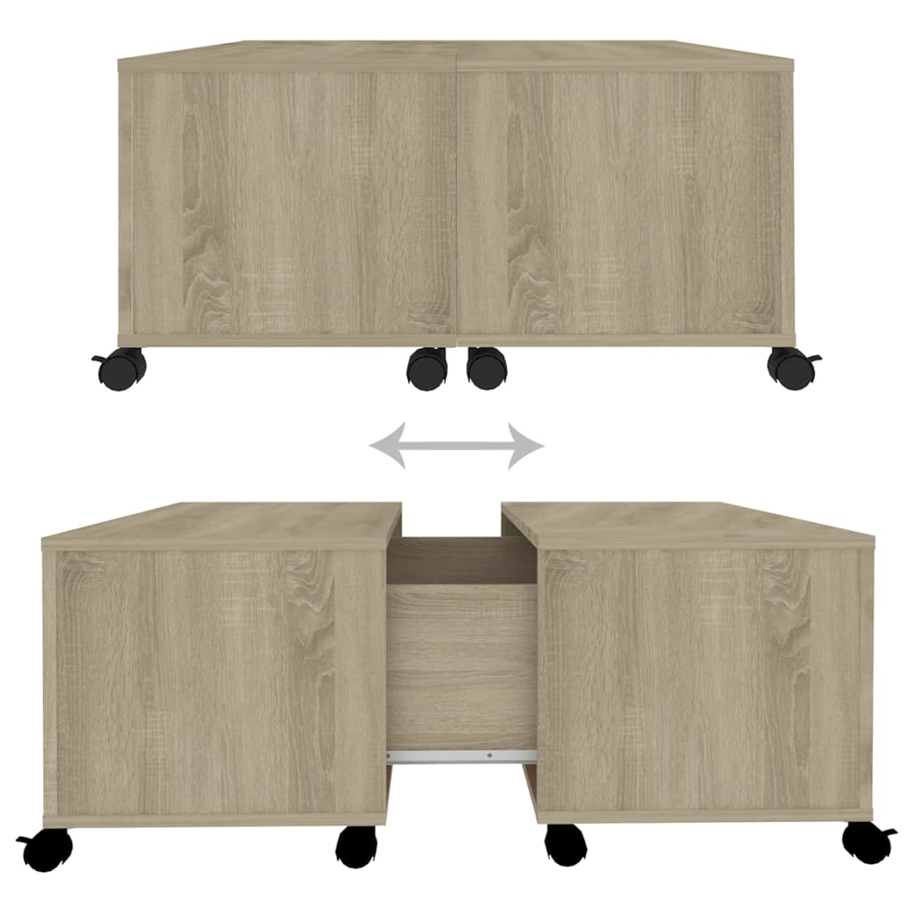 Sofabord 75X75X38 Cm Konstrueret Træ