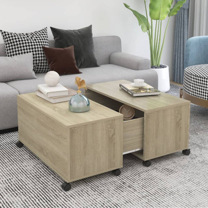 Sofabord 75X75X38 Cm Konstrueret Træ