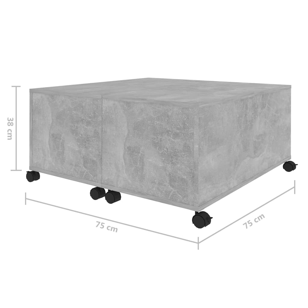 Sofabord 75X75X38 Cm Konstrueret Træ
