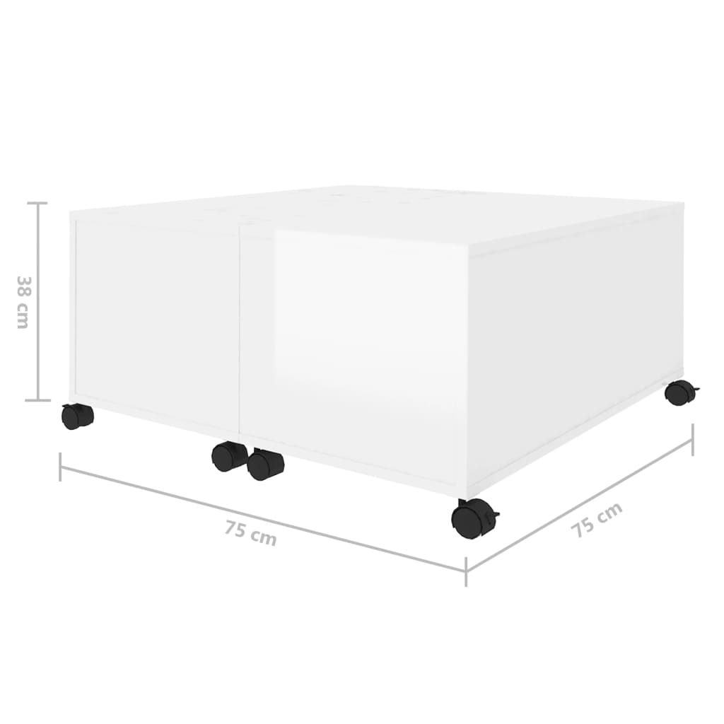 Sofabord 75X75X38 Cm Konstrueret Træ