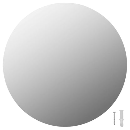 Vægspejl Uden Ramme Med Led-lys Rundt Glas - Billede 4