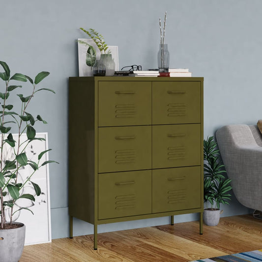 Kommode 80X35X101,5 Cm Stål