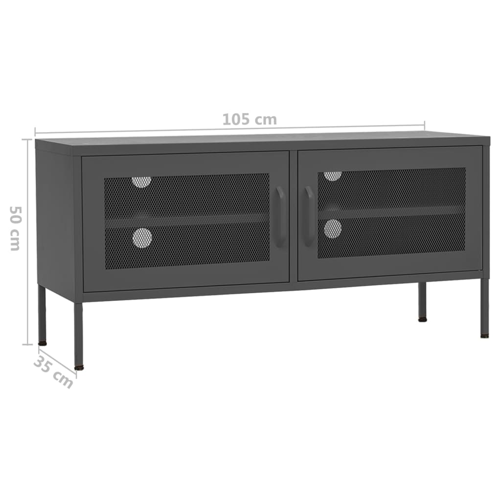 TV-skab 105x35x50 Cm Stål - Billede 9