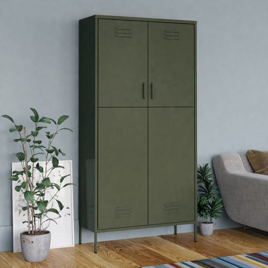 Klædeskab 90X50X180 Cm Stål