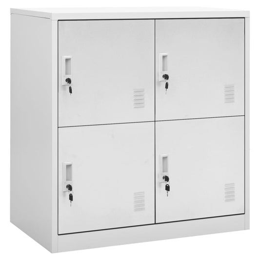 Skab 90X45X92,5 Cm Stål Lysegrå