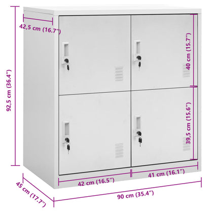 Skab 90x45x92,5 Cm Stål - Billede 7