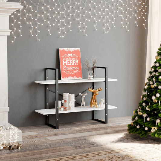 Bogreol Med 2 Hylder 100X30X Hvid