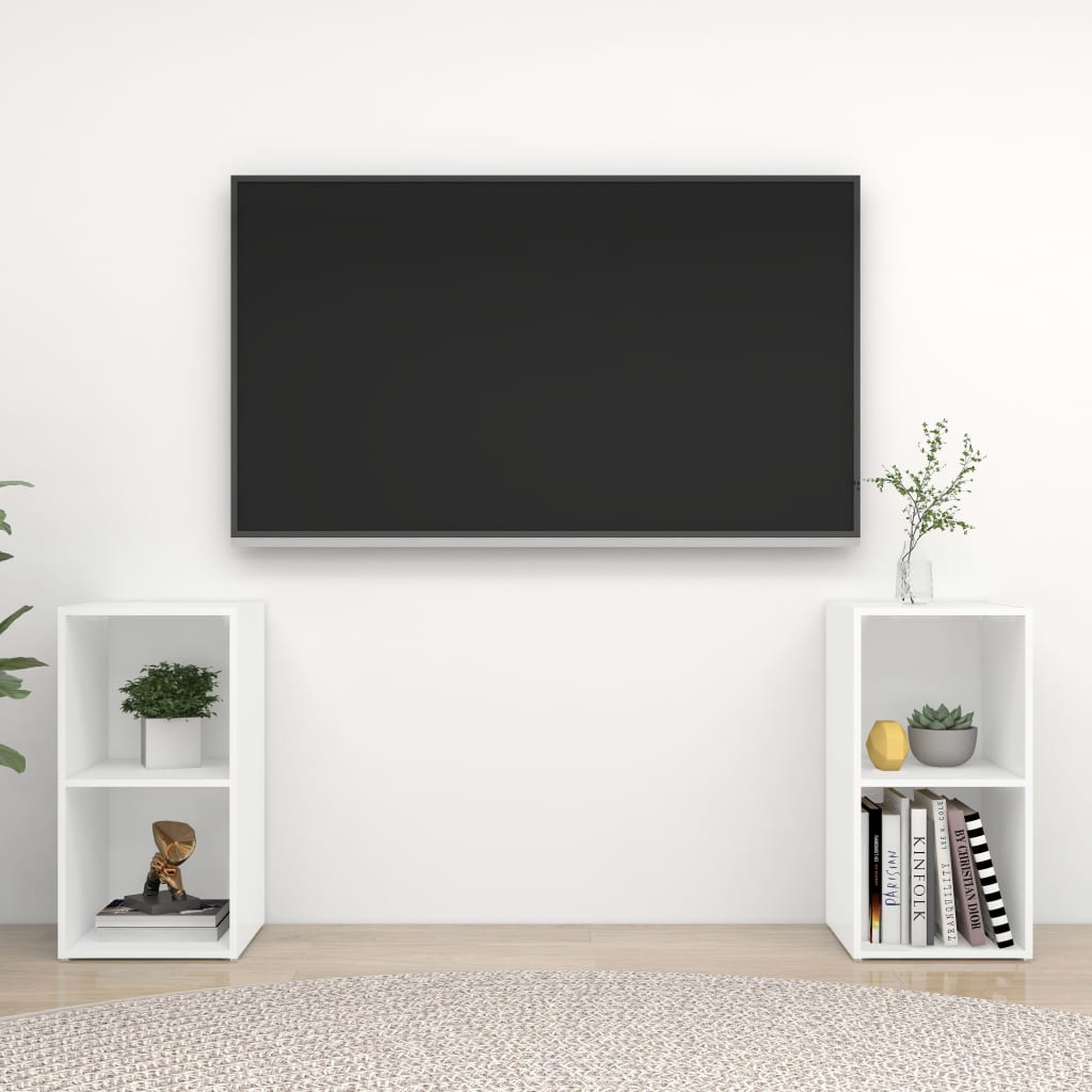 TV-skabe 2 Stk. Konstrueret Træ - Variant 3079898