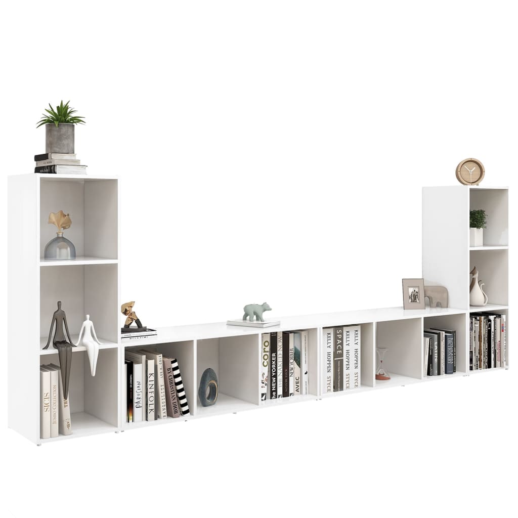 Tv-Skabe 4 Stk. 107X35X37 Cm Konstrueret Træ