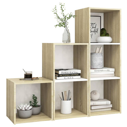 Tv-Skabssæt 3 Dele Konstrueret Træ