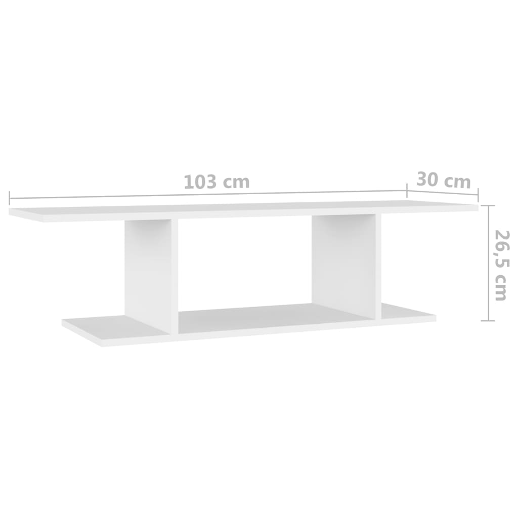 Væghængt Tv-skab 103x30x26,5 Cm - billede 6