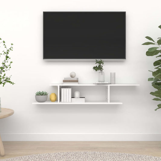 Væghængt Tv-Hylde 125X18X23 Cm Konstrueret Træ
