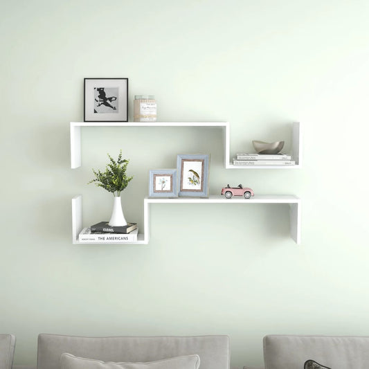 Væghængte Hylder 2 Stk. 100X15X20 Konstrueret Træ