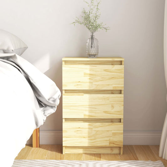 Sengebord 40X29,5X64 Cm Massivt Fyrretræ