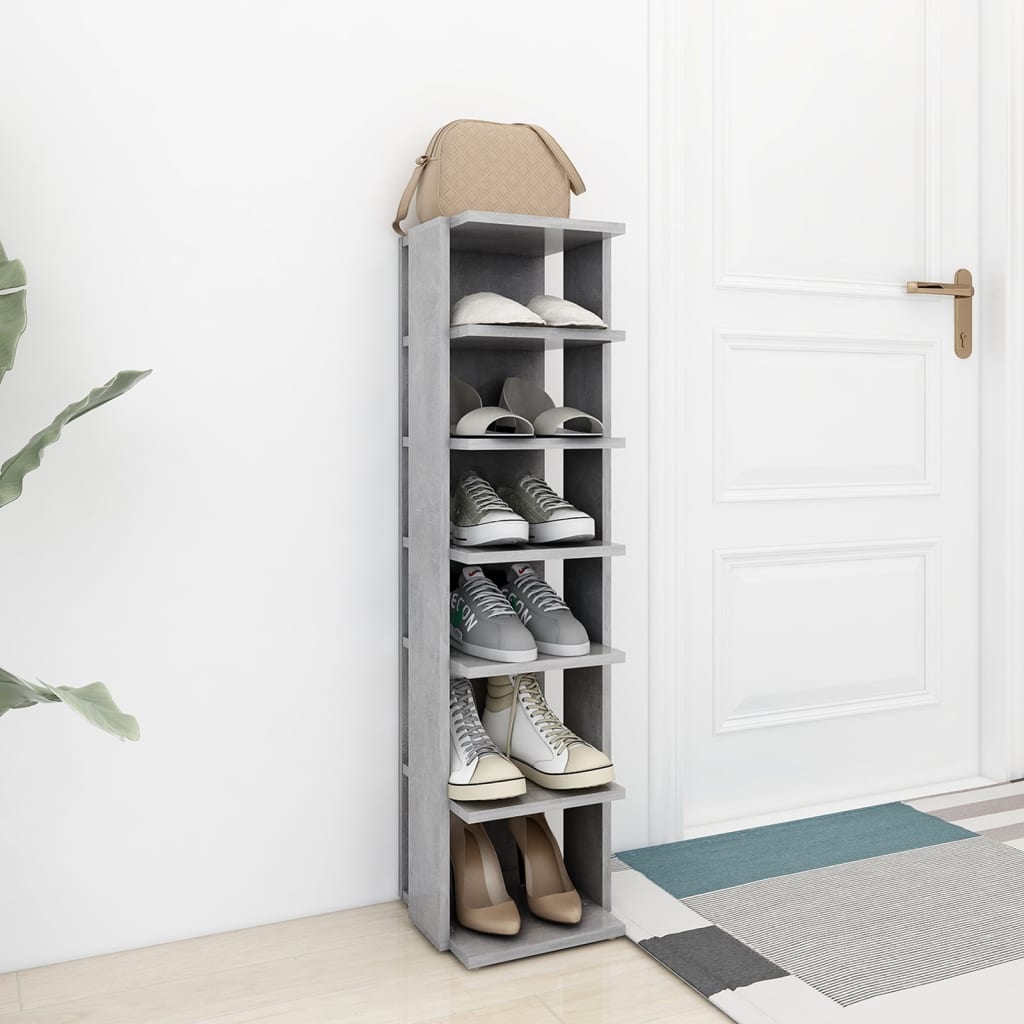 Skoskab 27,5x27x102 Cm Konstrueret Træ - Billede 3