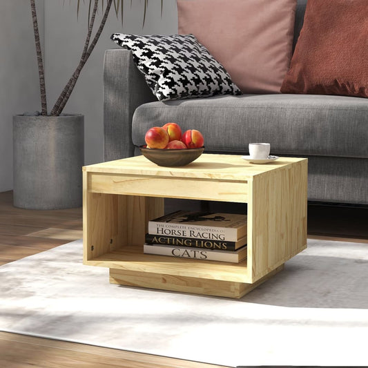 Sofabord 50X50X33,5 Cm Massivt Fyrretræ