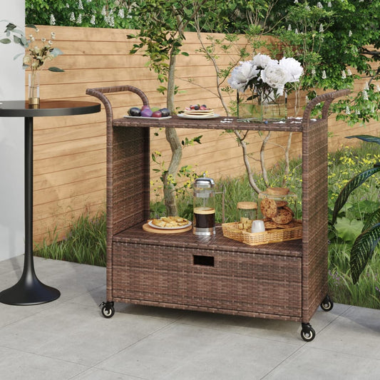 Barvogn Med Skuffe 100X45X97 Cm Polyrattan