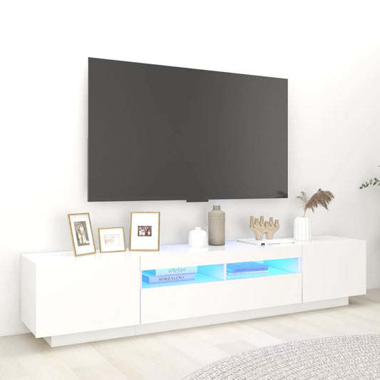 Tv-Skab Med Led-Lys 200X35X40 Cm