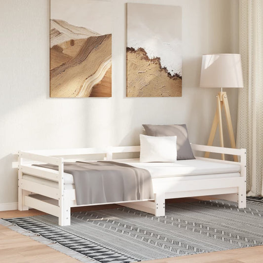 Daybed Med Udtræk 2X(90X200) Cm Massivt Fyrretræ