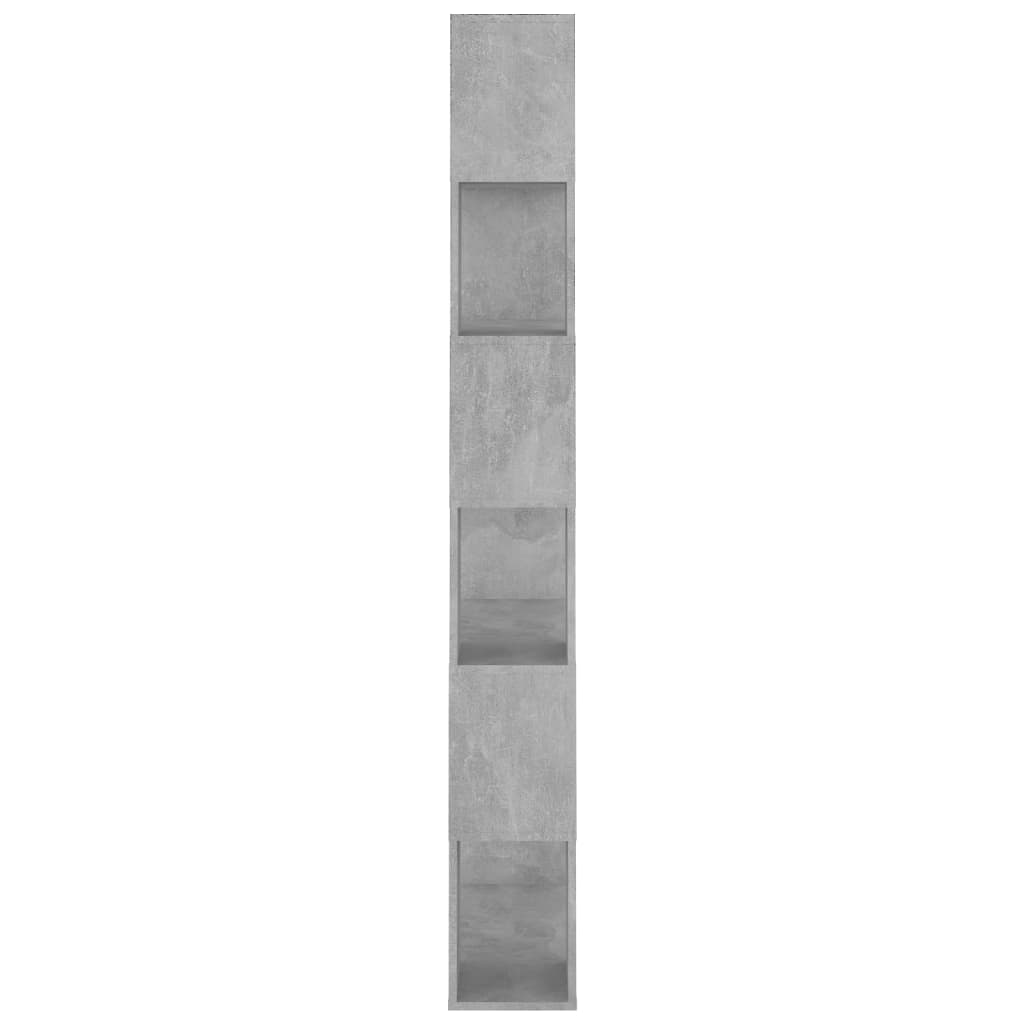 Bogreol/rumdeler 80x24x186 Cm Konstrueret Træ Betongrå - Billede 4