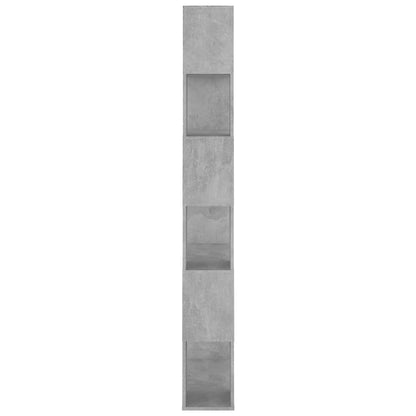 Bogreol/rumdeler 80x24x186 Cm Konstrueret Træ Betongrå - Billede 4