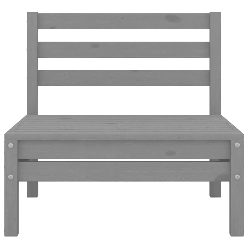 Midterdele Til Havesofa 2 Stk. Massivt Fyrretræ Grå