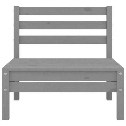 Midterdele Til Havesofa 2 Stk. Massivt Fyrretræ Grå