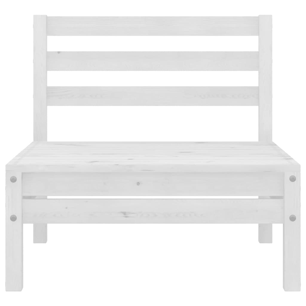 Midterdele Til Havesofa 4 Stk. Massivt Fyrretræ Hvid