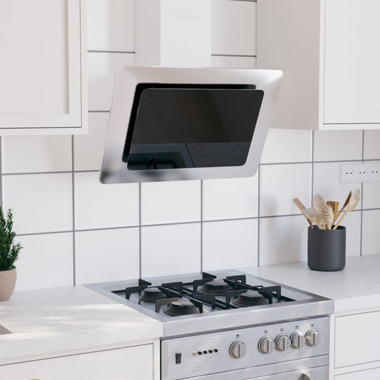 Væghængt Emhætte 60 Cm Rustfrit Stål Og Hærdet Glas Farvet