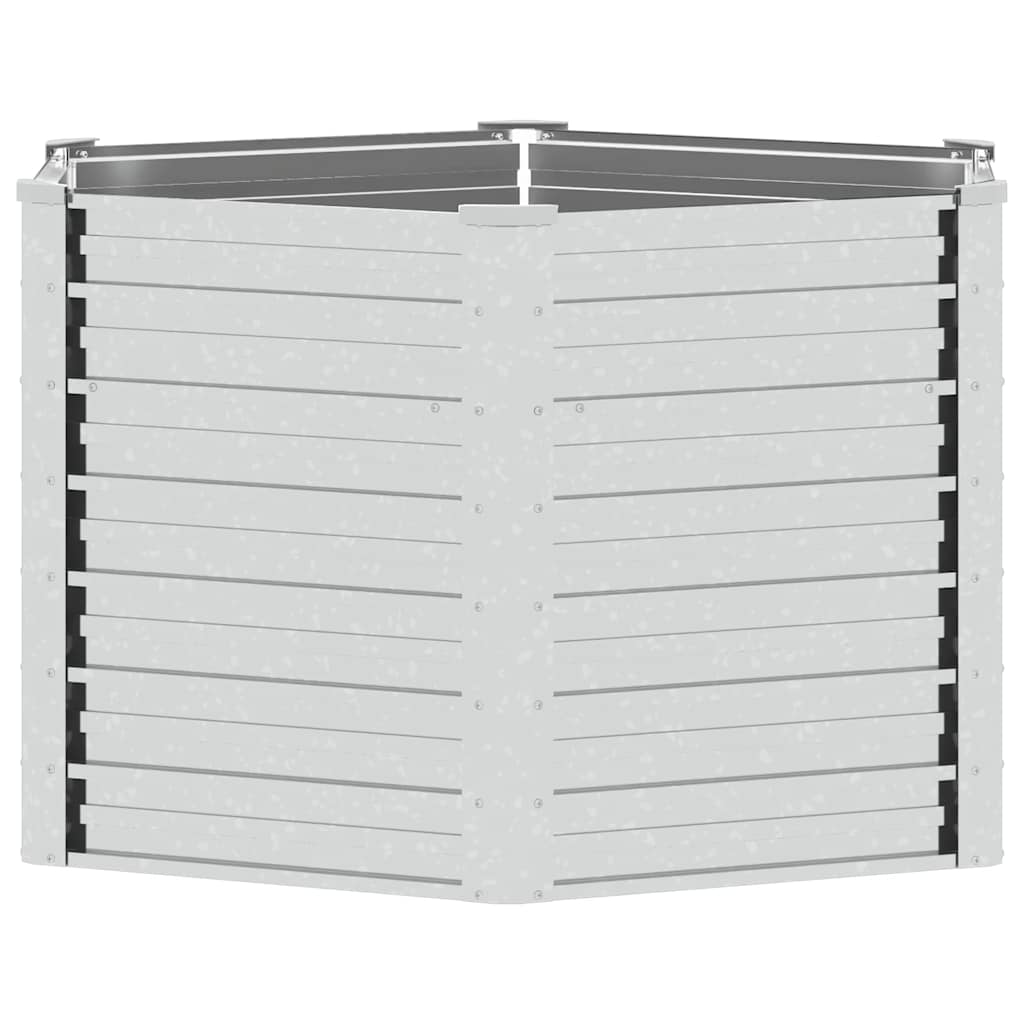 Højbed 129x77 Cm Galvaniseret Stål Sølvfarvet - Billede 2