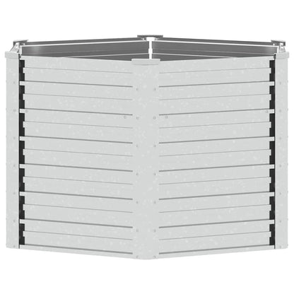 Højbed 129x77 Cm Galvaniseret Stål Sølvfarvet - Billede 2