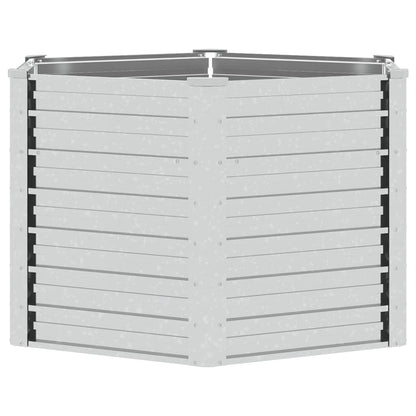 Højbed 129x77 Cm Galvaniseret Stål Sølvfarvet - Billede 5