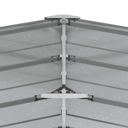 Højbed 129x77 Cm Galvaniseret Stål Sølvfarvet - Billede 7