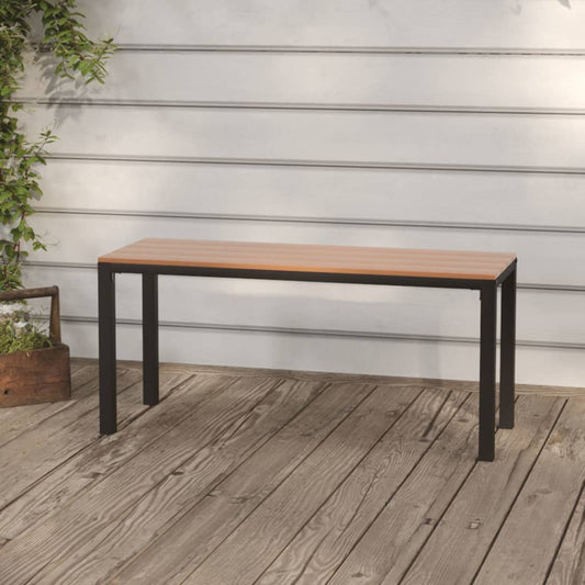 Havebænk 110 Cm Stål Og Wpc