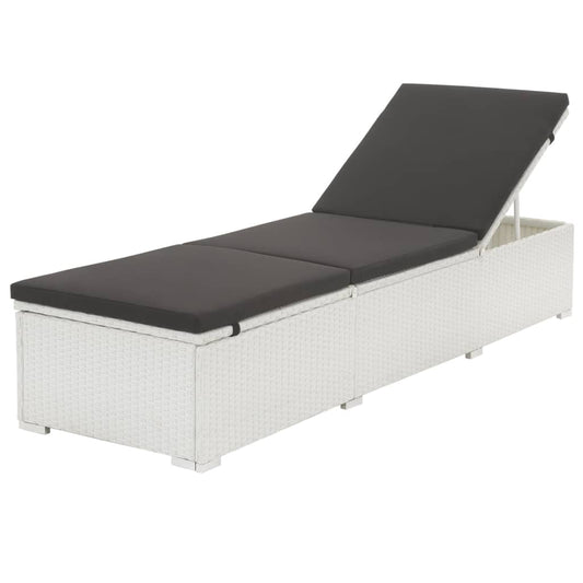 Liggestol Med Sort Hynde Polyrattan