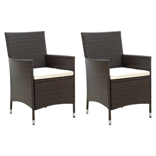 Havestole Med Hynder 2 Stk. Polyrattan