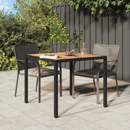 Havebord Polyrattan Og Akacietræ