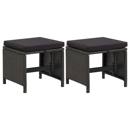 Haveskamler Med Hynder 2 Stk. Polyrattan