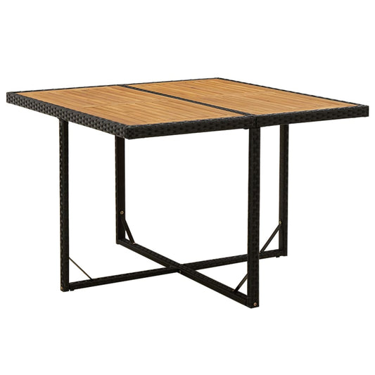 Havebord 109X107X74 Cm Polyrattan Og Massivt Akacietræ