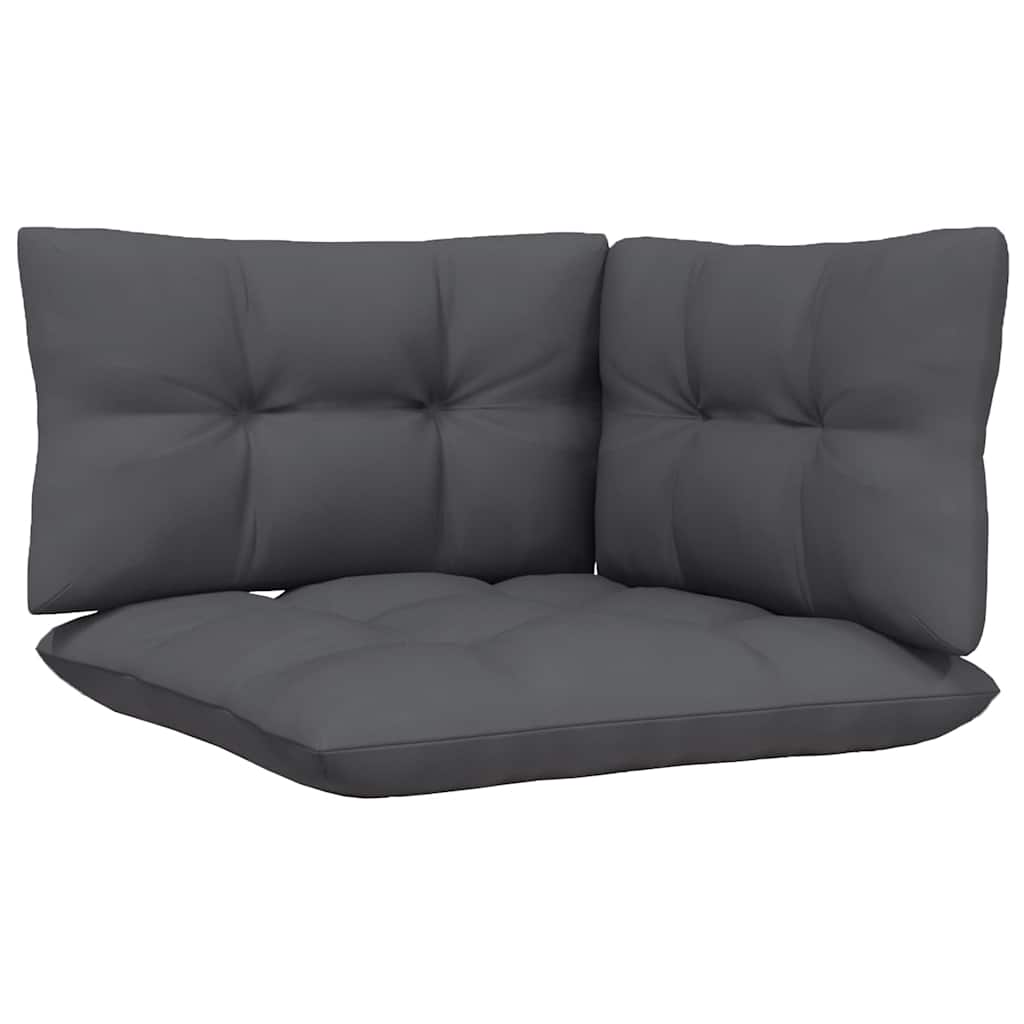 2-Personers Havesofa Med Hynder Massivt Fyrretræ Sort