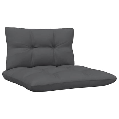 2-Personers Havesofa Med Hynder Massivt Fyrretræ Sort