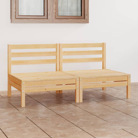 2-Personers Havesofa Massivt Fyrretræ