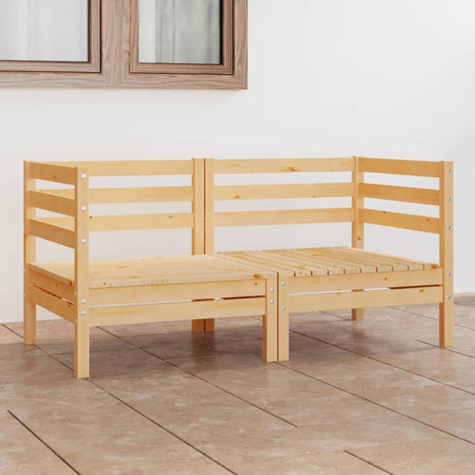 2-Personers Havesofa Massivt Fyrretræ