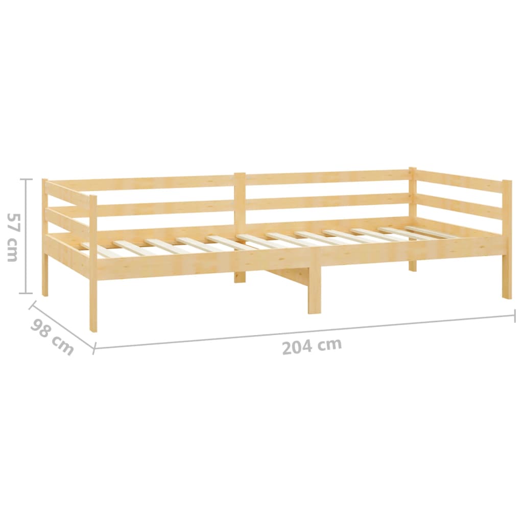Daybed Med Skuffer 90X200 Cm Massivt Fyrretræ